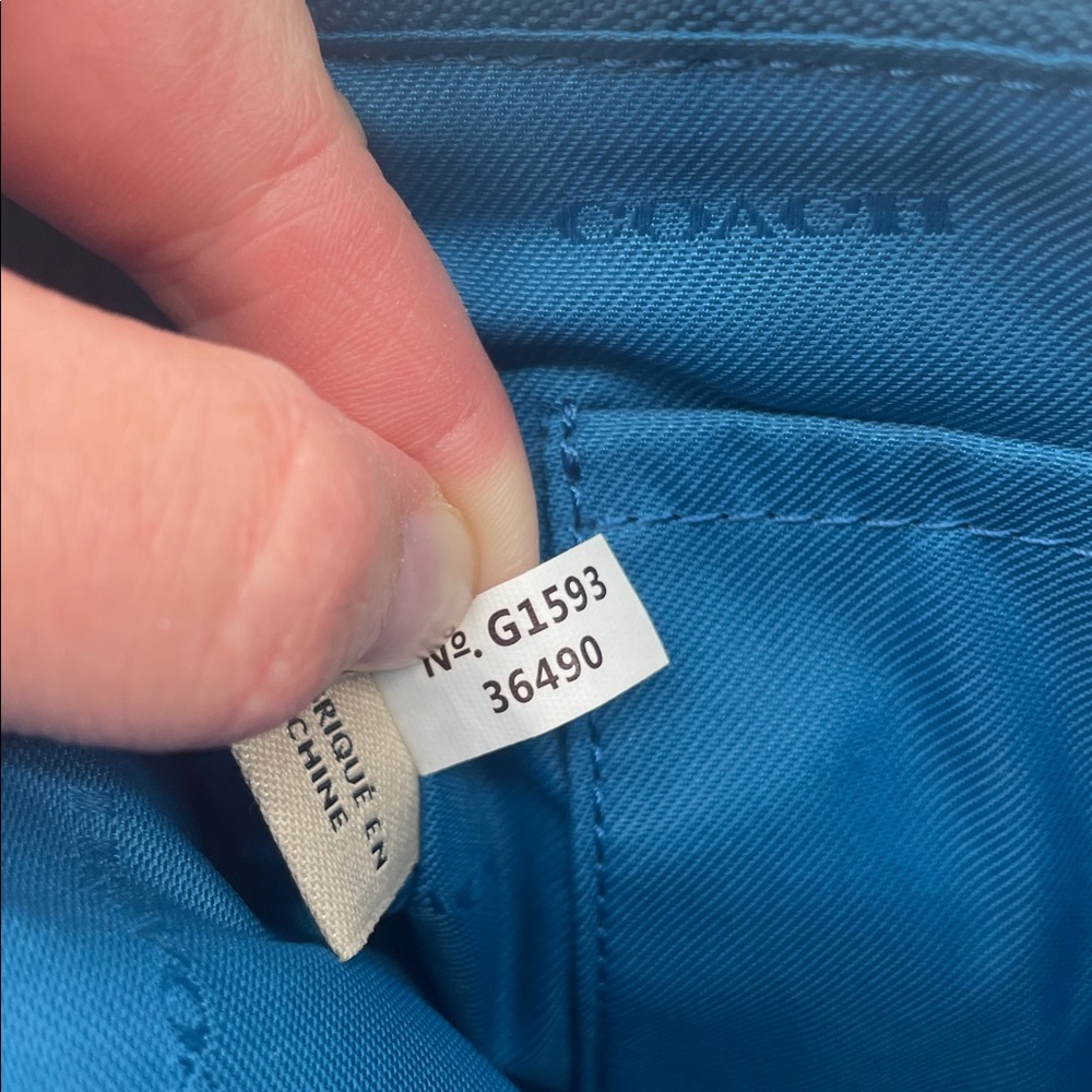 Coach Rhyder Shearling Pouchette in Blue G1593 D2 - Picture 8 of 10